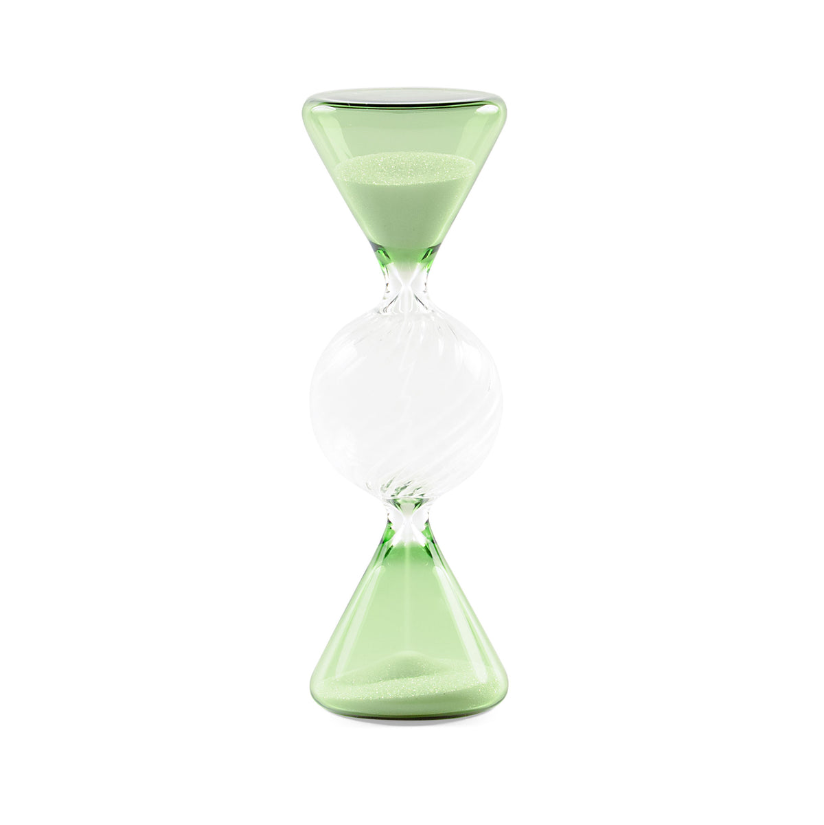 La Clessidra Caramella  "Scorrendo" è un'elegante ed esclusiva creazione di Rituali Domestici realizzata in pregiato vetro borosilicato con delicate sfumature di colore verde. La sua forma fluida e sinuosa ricorda un flusso di tempo inarrestabile. Dimensioni: Ø 5 x 16 h cm. In negozio e online su tuttochic.live 