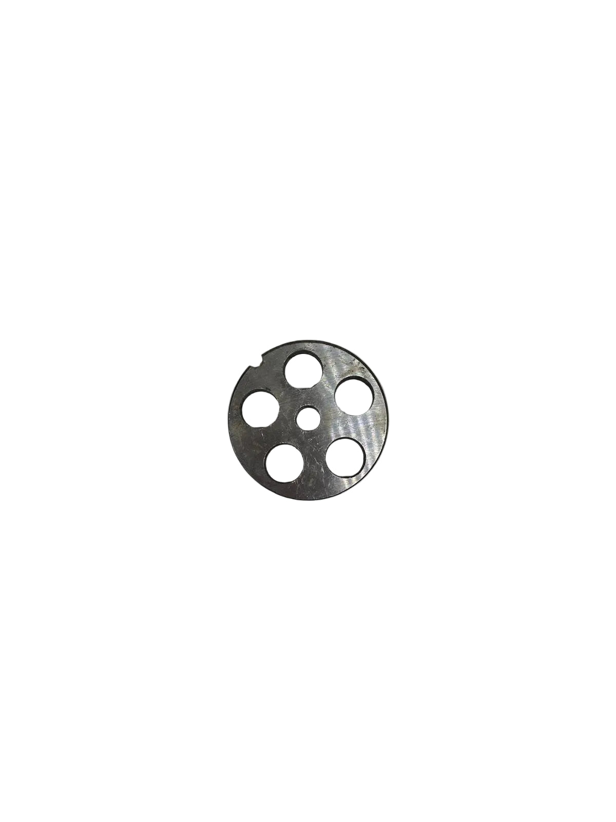 Piastra/Trafila in acciaio temperato per tritacarne n° 5 con 5 fori da 14 mm