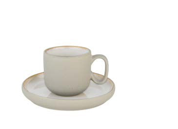6 tazze caffè Arpeggio avorio in gres porcellanato, finitura lucida interna e quella opaca esterna. Capacità: 90 ml. In negozio e online su tuttochic.live