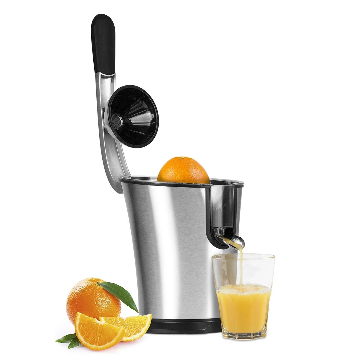 Spremiagrumi elettrico CP 300 Caso Design in acciaio inox con leva professionale