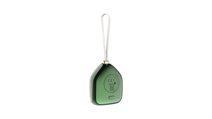 Retro del decoro acustico Relaxound Jingle Bells Green Sparkles con vano batteria e pulsante di comando