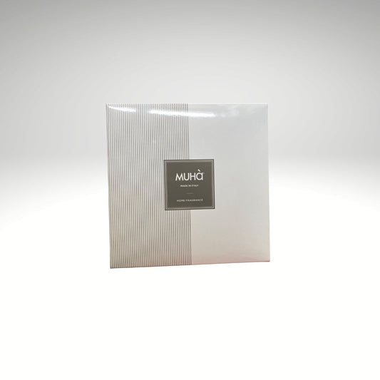 Kit regalo Muhà Mare d'Inverno con profuma bucato e spray per tessuti, fragranza fresca e ozonata, elegante confezione regalo coordinata, Tutto Chic.