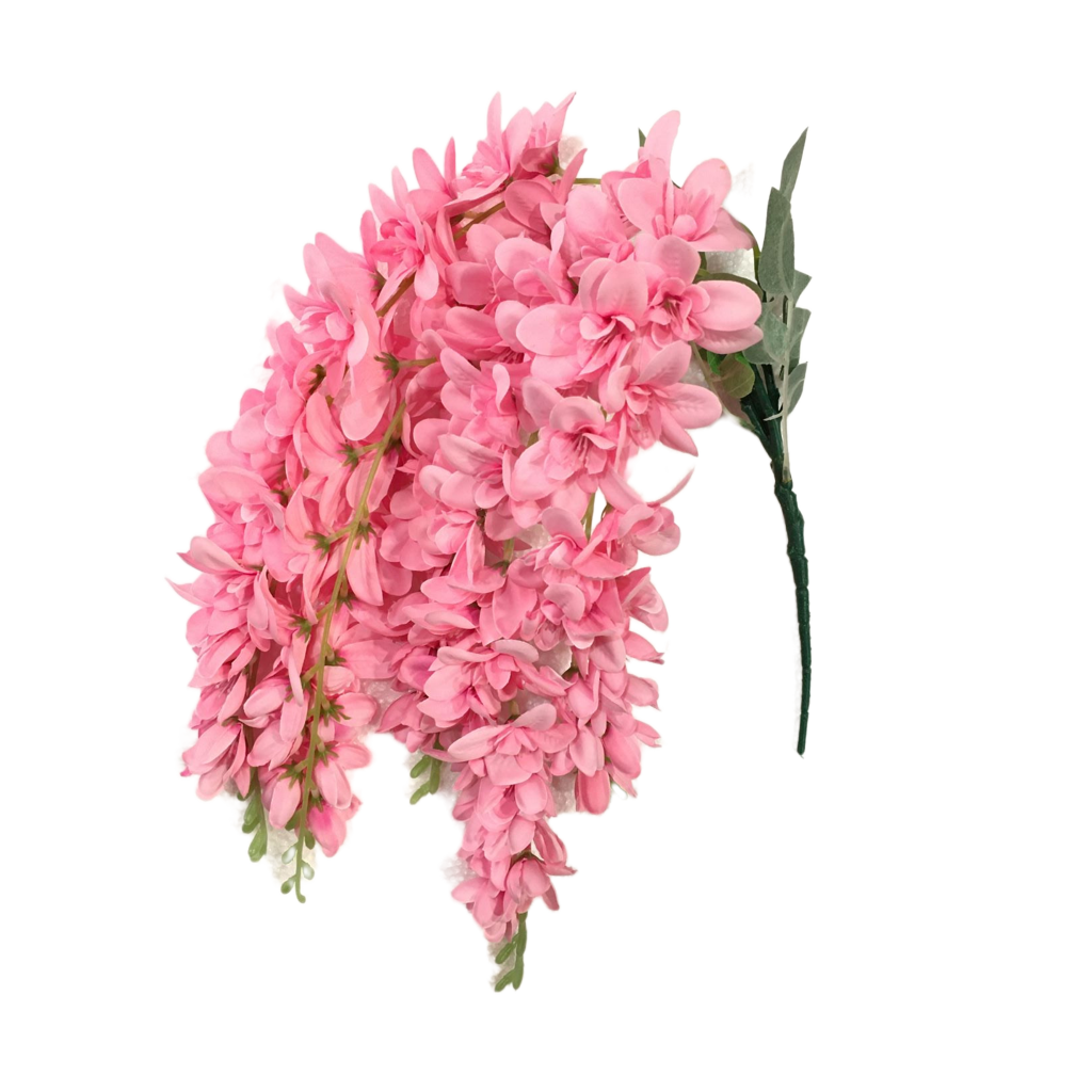Fiore artificiale di Aelesia di colore rosa.
Dimensioni: cm 68.
Petali e foglie in tessuto, rametti in plastica. In negozio e online su tuttochic.live