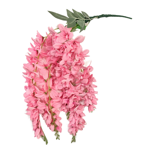 Fiore artificiale di Aelesia di colore rosa.
Dimensioni: cm 68.
Petali e foglie in tessuto, rametti in plastica. In negozio e online su tuttochic.live