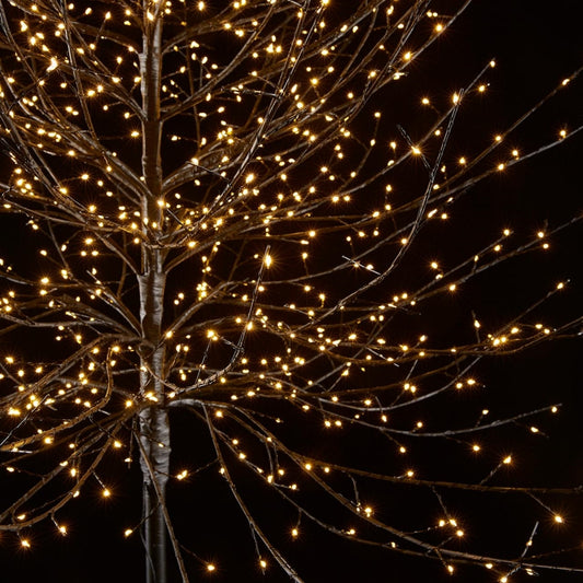 Albero di Faggio in metallo di colore nero con 580 led da 2.2 mm cm 150 h