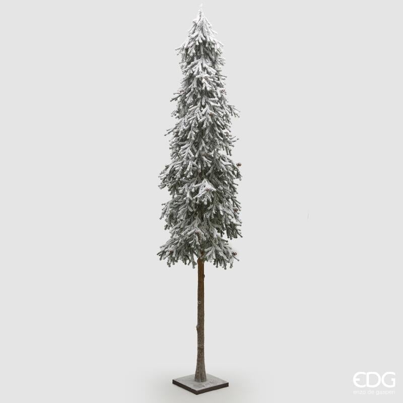 Pino Innevato artificiale h 123 cm Rami in plastica effetto neve Tronco in metallo Base decorata in metallo cm 15x15. In negozio e online su tuttochic.live