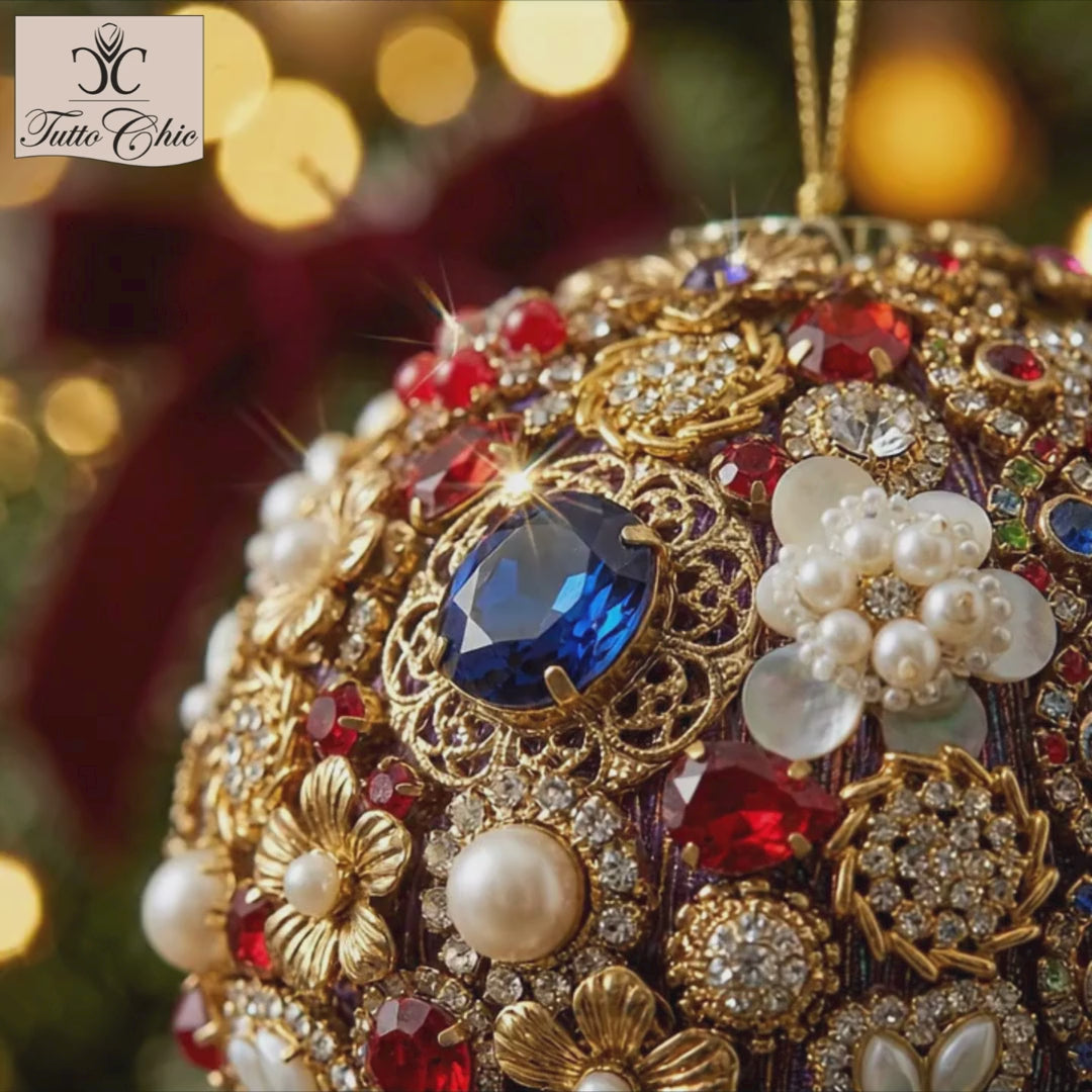 Palla di Natale Gioiello Supreme: La Massima Espressione del Lusso Barocco e Multicolore