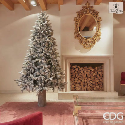albero di Natale Pino Meramo innevato con led h 210 EDG
