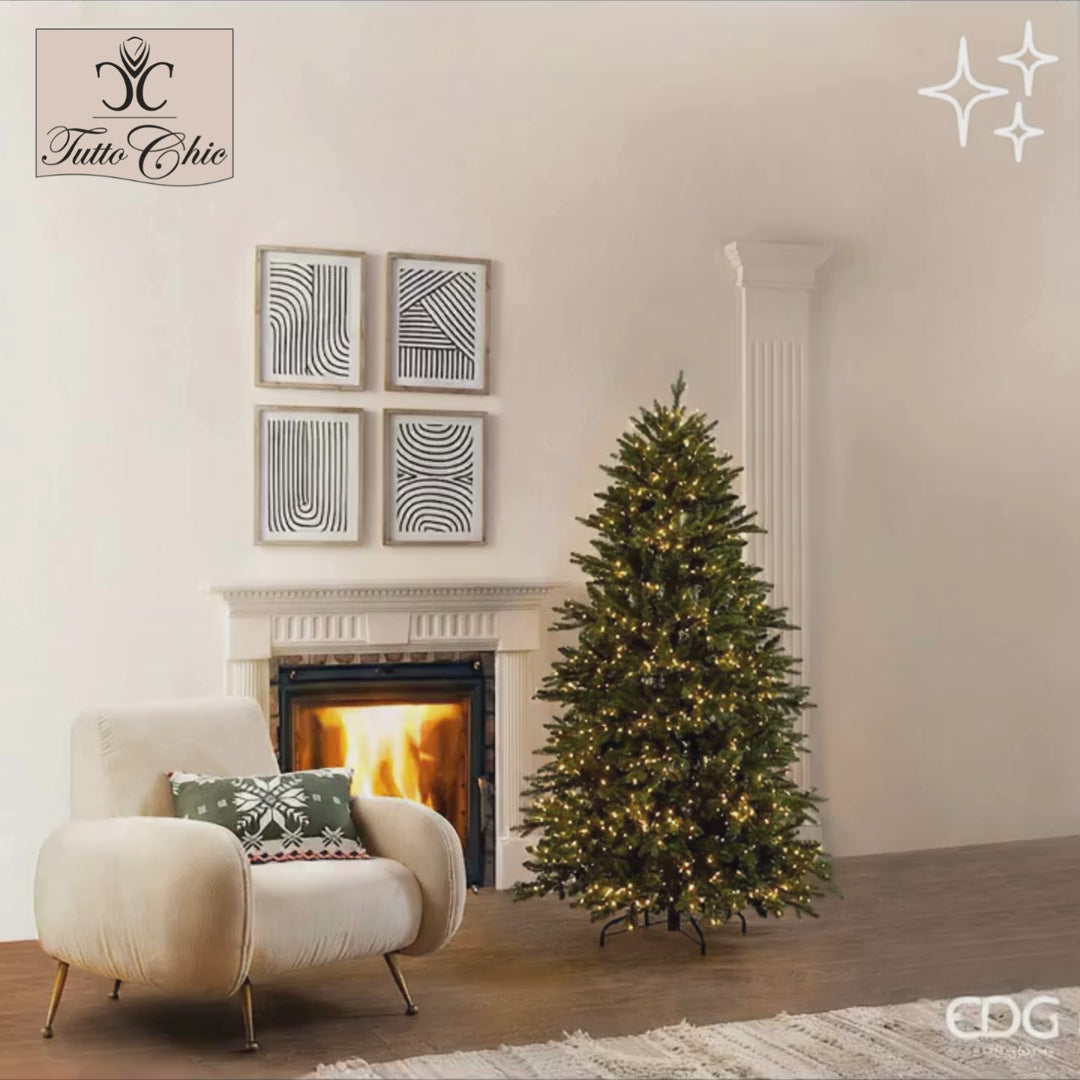 Albero di Natale EDG Pino cristallo h 180 cm con 1500 led