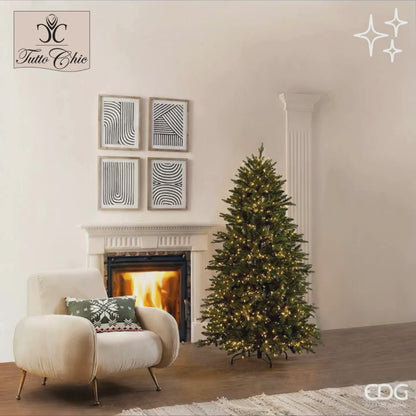 Albero di Natale EDG Pino cristallo h 180 cm con 1500 led