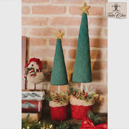 Albero in tessuto h 53 cm – Bear Wonderland di Nuvole di Stoffa