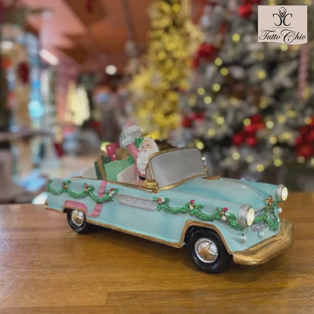 Auto Vintage con Babbo Natale con led EDG