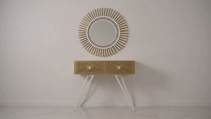 Consolle Mayfair Grande Oro e Bianco Marmo – Arti & Mestieri