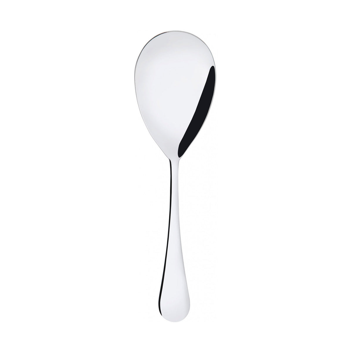Cucchiaione servirisotto in acciaio inox con finitura lucida. Ideale come posate a servire. Dimensioni: 25 x 7 cm. In negozio e online su tuttochic.live