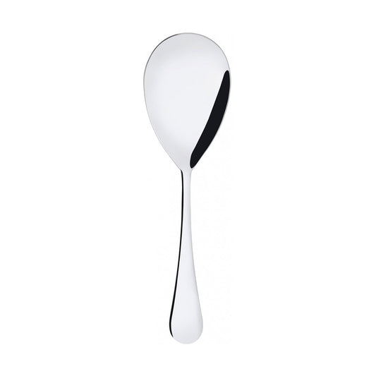 Cucchiaione servirisotto in acciaio inox con finitura lucida. Ideale come posate a servire. Dimensioni: 25 x 7 cm. In negozio e online su tuttochic.live