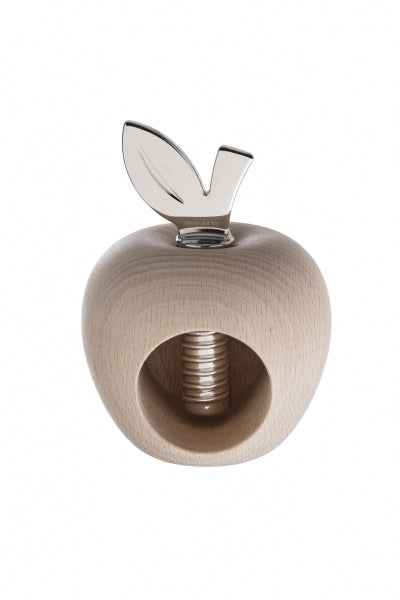 EDEN è lo schiaccianoci a forma di mela, simbolo di prosperità. Perfetto come regalo o bomboniera, è un oggetto che arreda cucina e casa con stile. Vite realizzata in zama cromata. Il corpo è in legno di faggio naturale, questo rende ogni pezzo unico. Dimensioni: Ø 8 x 10,8 cm. In negozio e online su tutttochic.it