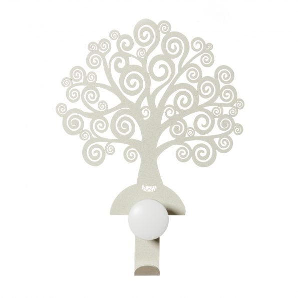Set di 2 ganci da appendere di design moderno. Resistenti e adatti a qualsiasi spazio.  Dimensioni: 22x29H (singolo prodotto) Materiale: ferro verniciato a polvere epossidica di colore avorio Pomelli in legno