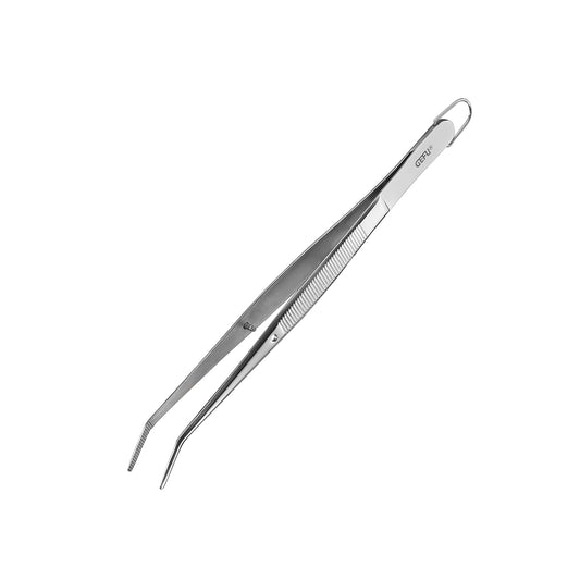 Pinzette da cucina PRECISO sono indispensabili per decorare e servire in filigrana. Per tutti i lavori in cucina in filigrana presa sicura grazie alle estremità ondulate. Dimensioni: L 15,5 cm, P 1,6 cm, H 1,8 cm acciaio inossidabile di alta qualità lavabile in lavastoviglie. In negozio e online su tuttochic.live