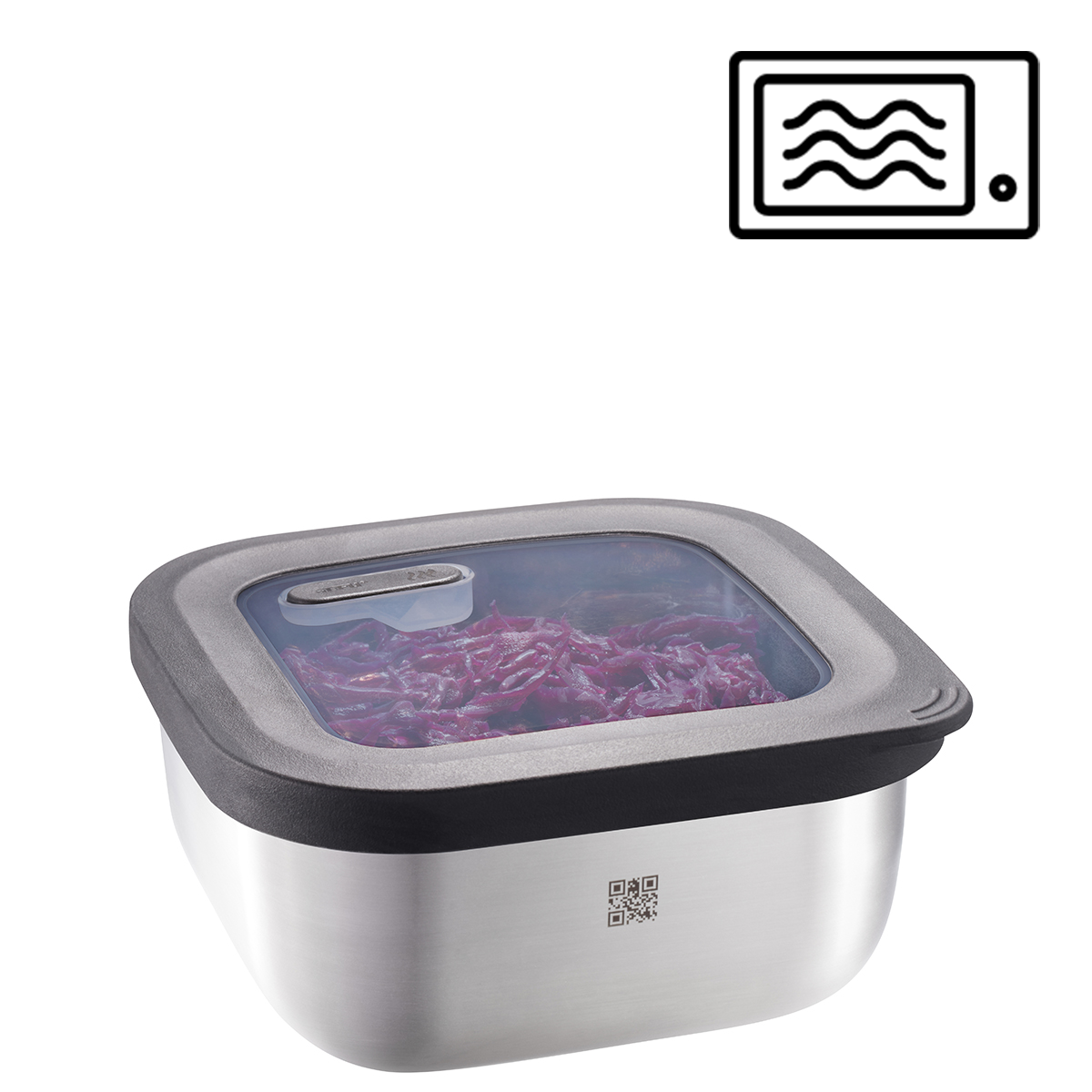 I contenitori per alimenti PROVIDO dall'eleganza senza tempo portano ordine e visibilità in qualsiasi frigorifero o congelatore, sono anche adatti al microonde. volume 400 ml L 12,0 cm, P 12,0 cm, H 6,0 cm acciaio inossidabile/plastica di alta qualità lavabile in lavastoviglie In negozio e online su tutttochic.it