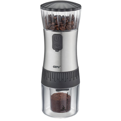 L'innovativo macinacaffè POLVE all-in-one, senza fili e alimentato a batteria, crea un caffè macinato meravigliosamente aromatico con il semplice tocco di un pulsante facile da caricare tramite cavo USB Macina in ceramica a regolazione continua contenitore per 70 g di chicchi. In negozio e online su tutttochic.it