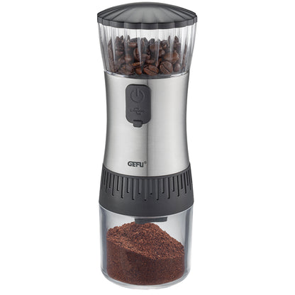 L'innovativo macinacaffè POLVE all-in-one, senza fili e alimentato a batteria, crea un caffè macinato meravigliosamente aromatico con il semplice tocco di un pulsante facile da caricare tramite cavo USB Macina in ceramica a regolazione continua contenitore per 70 g di chicchi. In negozio e online su tutttochic.it