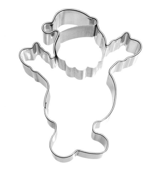Tagliabiscotti Babbo Natale, con goffratura interna, in acciaio inox cm 8,5, lavabile in lavastoviglie.  Versatile nell'uso. I nostri tagliabiscotti non sono ideali solo per cuocere i biscotti. Possono essere utilizzati anche per pane, burro, formaggio, salsiccia, frutta e verdura. In negozio e online su tuttochic.live