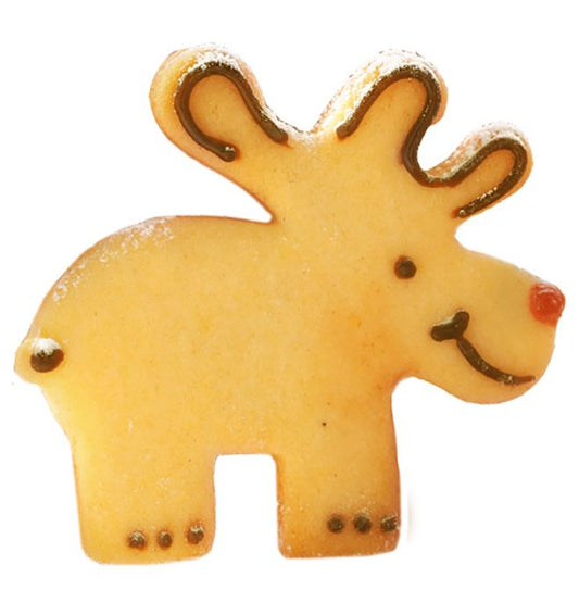 Tagliabiscotti Alce, in acciaio inox 6,5 cm, lavabile in lavastoviglie. L'albero di Natale decorato in modo diverso. Hai mai decorato il tuo albero di Natale con i tagliabiscotti? No? È giunto il momento! Attacca un nastro decorativo al tagliabiscotti e appendi le forme all'albero. In negozio e online su tuttochic.live