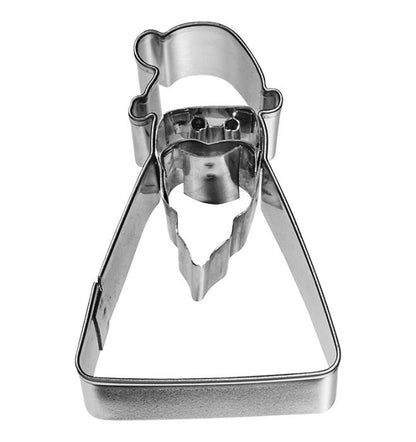 Tagliabiscotti Babbo Natale geometrico, con goffratura interna, in acciaio inox 6,5 cm, lavabile in lavastoviglie. Versatile nell'uso. I nostri tagliabiscotti non sono ideali solo per cuocere i biscotti. Possono essere utilizzati anche per pane, burro, formaggio, salsiccia, frutta e verdura. In negozio e online su tuttochic.live