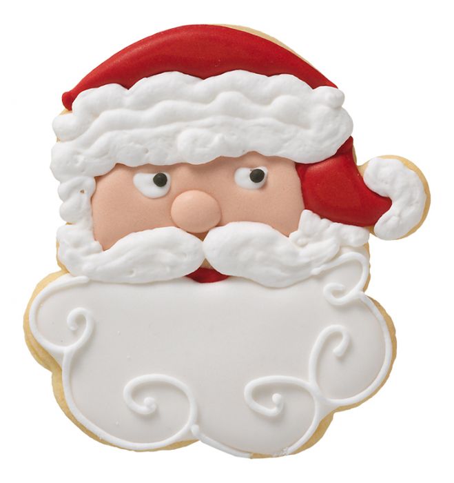 Tagliabiscotti Faccia di Babbo Natale, con goffratura interna, in acciaio inox 10,5 cm, lavabile in lavastoviglie.  I nostri tagliabiscotti non sono ideali solo per cuocere i biscotti. Possono essere utilizzati anche per pane, burro, formaggio, salsiccia, frutta e verdura. In negozio e online su tuttochic.live