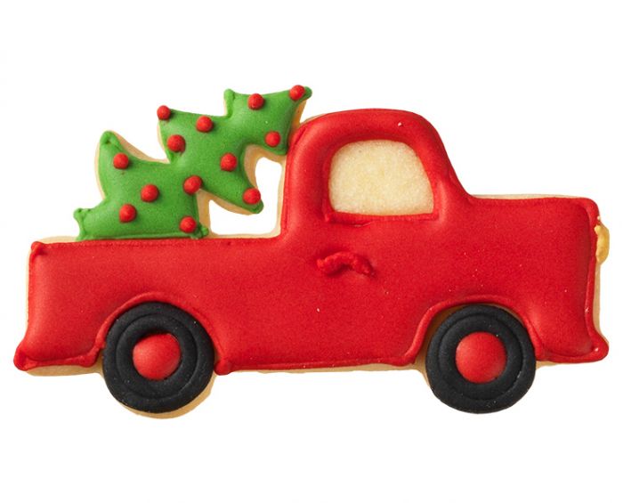 Tagliabiscotti Camion di Natale, con goffratura interna, in acciaio inox 9,5 cm, lavabile in lavastoviglie. I nostri tagliabiscotti non sono ideali solo per cuocere i biscotti. Possono essere utilizzati anche per pane, burro, formaggio, salsiccia, frutta e verdura. In negozio e online su tuttochic.live