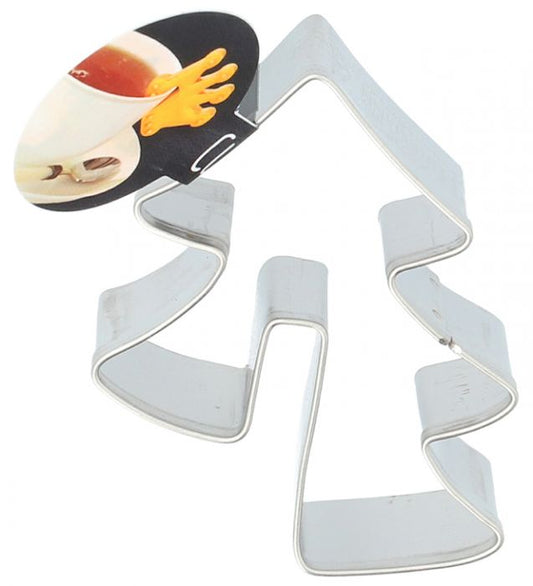 Tagliabiscotti Albero di Natale per tazza, in acciaio inox 5,5 cm, lavabile in lavastoviglie. Questi biscotti non sono solo adagiati sul piattino: grazie alla tacca, vengono presentati sul bordo della tazza e mantengono così una visione d'insieme dell'intero tavolino. In negozio e online su tuttochic.live