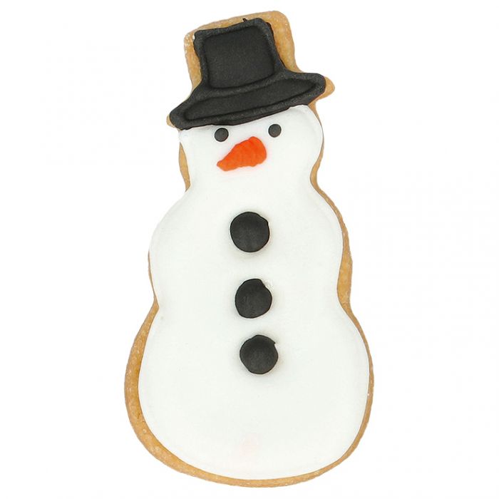 Tagliabiscotti Pupazzo di Neve, con goffratura interna, in acciaio inox 8 cm, lavabile in lavastoviglie. Hai mai decorato il tuo albero di Natale con i tagliabiscotti? No? È giunto il momento! Attacca un nastro decorativo al tagliabiscotti e appendi le forme all'albero. In negozio e online su tuttochic.live