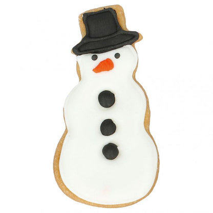 Tagliabiscotti Pupazzo di Neve, con goffratura interna, in acciaio inox 8 cm, lavabile in lavastoviglie. Hai mai decorato il tuo albero di Natale con i tagliabiscotti? No? È giunto il momento! Attacca un nastro decorativo al tagliabiscotti e appendi le forme all'albero. In negozio e online su tuttochic.live
