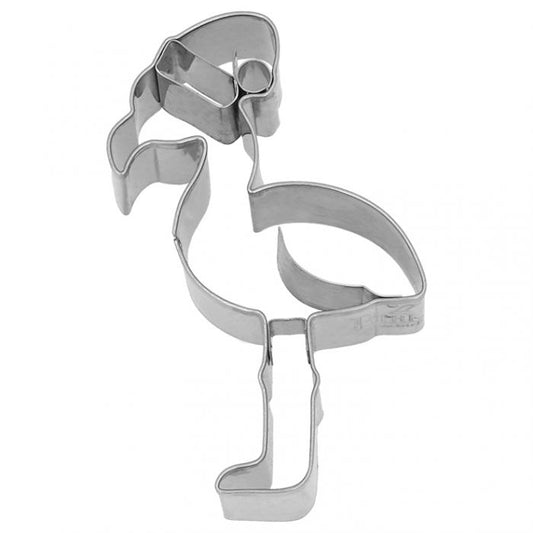 Tagliabiscotti Fenicottero di Natale, con goffratura interna, in acciaio inox 10 cm, lavabile in lavastoviglie. Hai mai decorato il tuo albero di Natale con i tagliabiscotti? No? È giunto il momento! Attacca un nastro decorativo al tagliabiscotti e appendi le forme all'albero. In negozio e online su tuttochic.live