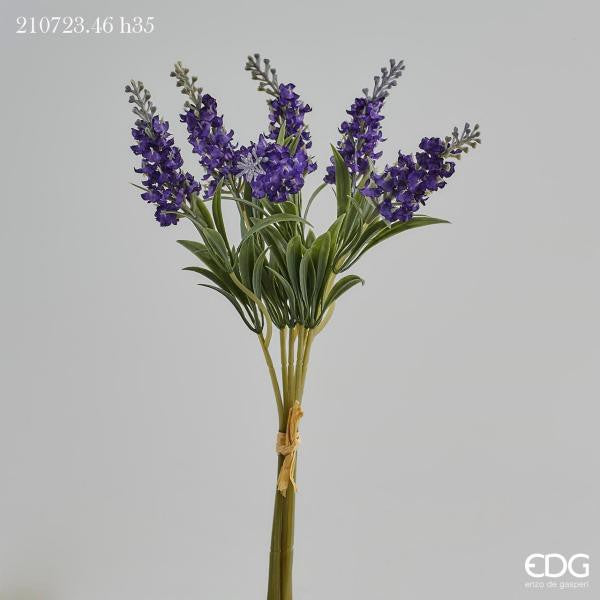 Mazzetto di Lavanda fiorita artificiale di colore viola. Lunghezza singolo rametto cm 33. In negozio e online su tuttochic.live