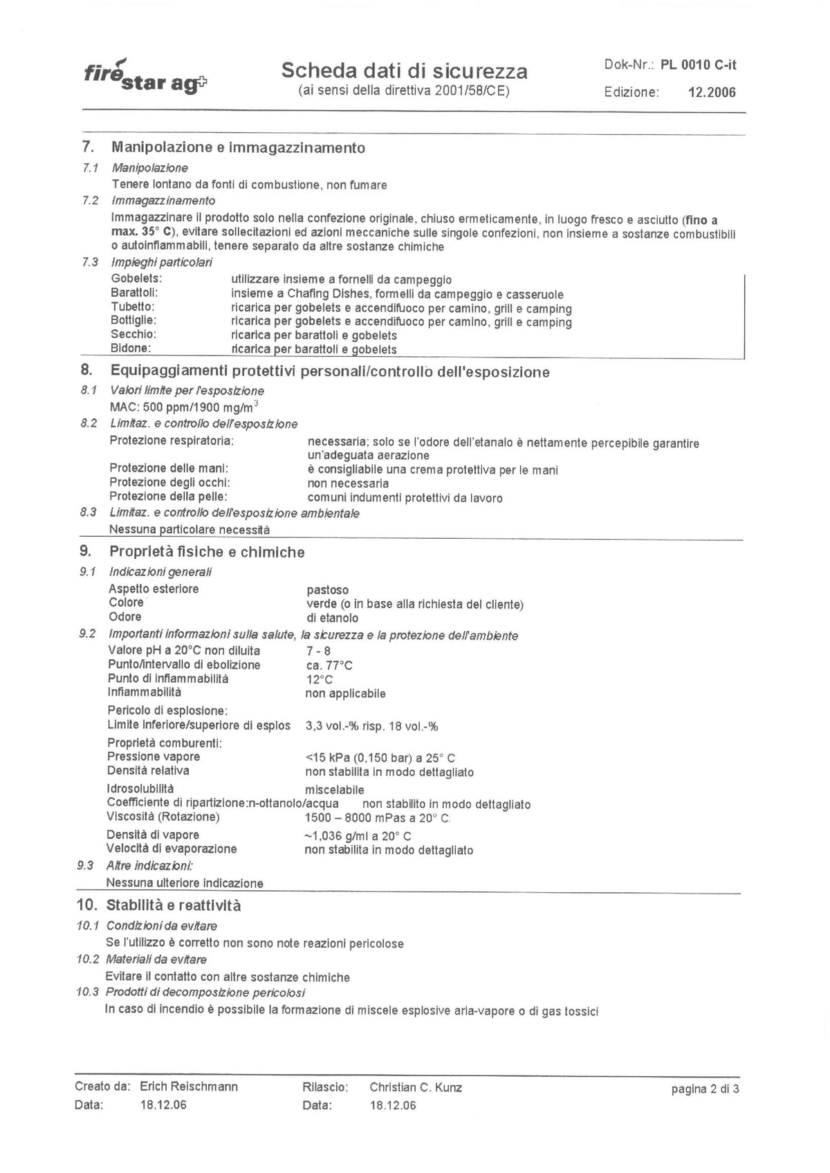 Cartuccia pasta combustibile per fonduta set 3 pezzi