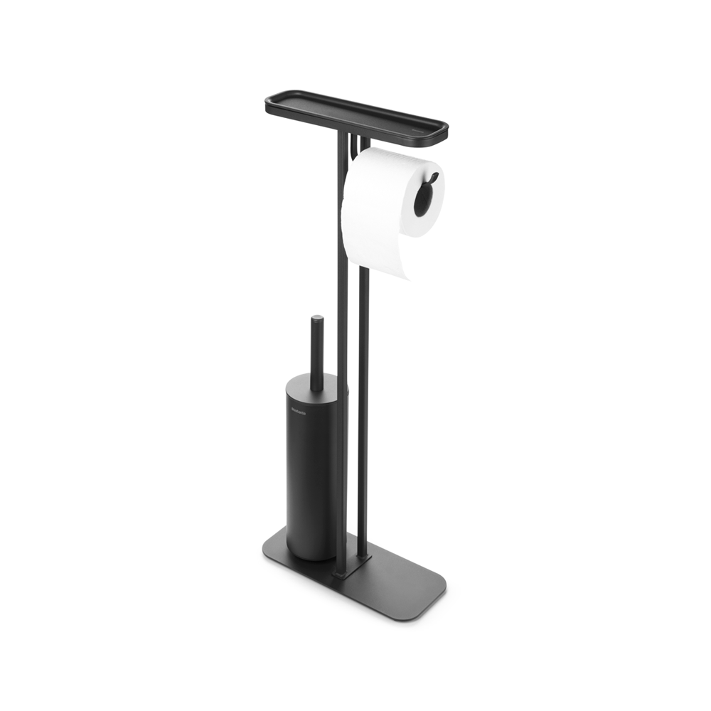 Sempre pronto all'uso e ad aggiungere un tocco di stile al tuo bagno: questa piantana da bagno MindSet Brabantia può reggere tutto ciò che ti serve. È felice di reggere il tuo telefono, e mantiene anche il rotolo di carta igienica e lo scopino del water a portata di mano. In negozio e online su tuttochic.live