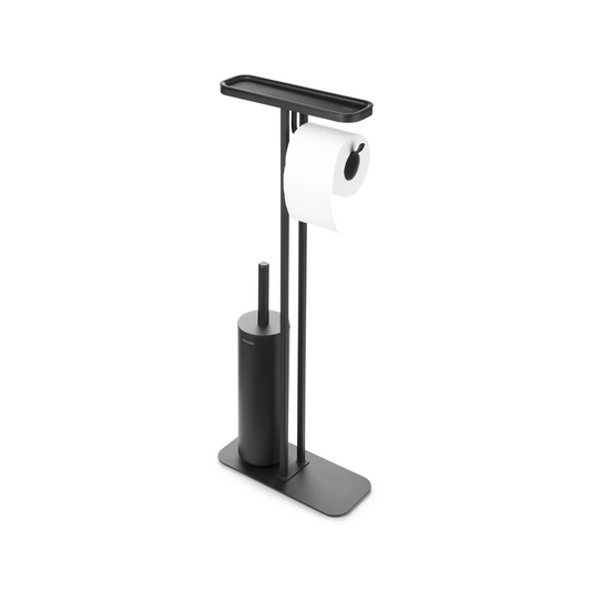 Sempre pronto all'uso e ad aggiungere un tocco di stile al tuo bagno: questa piantana da bagno MindSet Brabantia può reggere tutto ciò che ti serve. È felice di reggere il tuo telefono, e mantiene anche il rotolo di carta igienica e lo scopino del water a portata di mano. In negozio e online su tuttochic.live