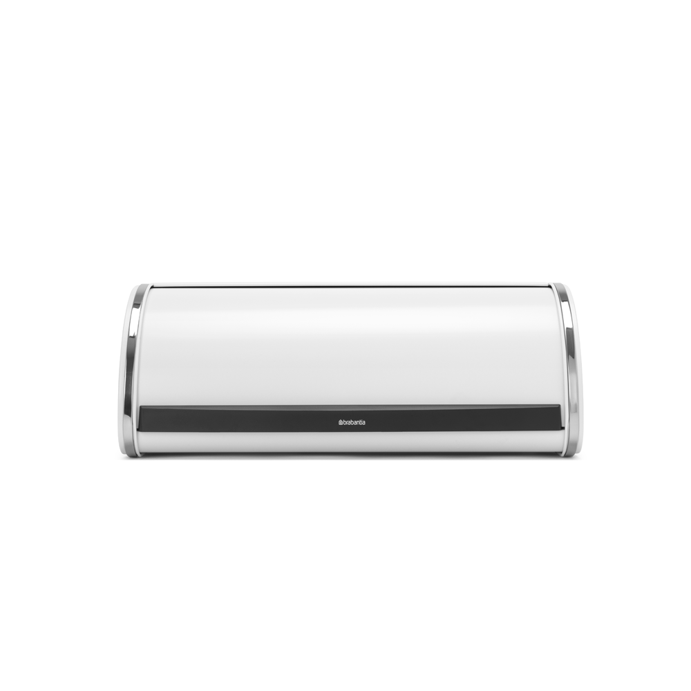 Portapane in metallo bianco con apertura scorrevole presenta un piano superiore piatto dove puoi collocare barattoli, contenitori, ecc. Apertura facilitata grazie all'ampia maniglia. Dimensioni: Altezza: 17,3 cm Lunghezza: 26,2 cm Larghezza  44,5 cm Capacità: 16 litri Peso: 1,5 Kg. In negozio e online su tuttochic.live