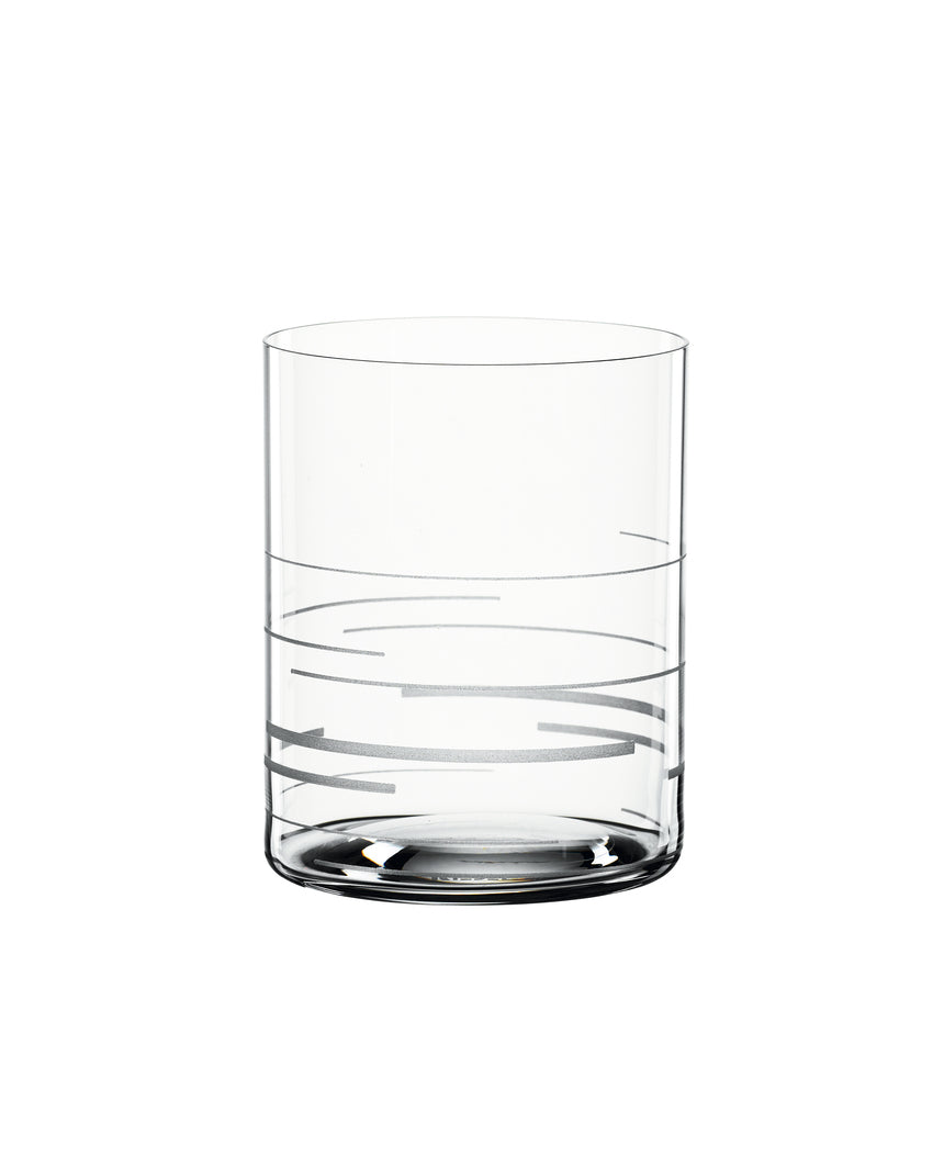 Set di 2 Bicchieri Tumbler e Cocktail, Whisky in cristallo di vetro. Dimensioni: mm ø 80 x 100 h - Capacità: 430 ml. Lavabile in lavastoviglie. In negozio e online su tuttochic.live