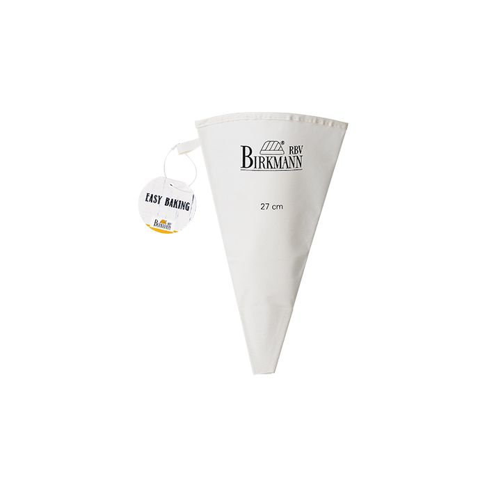 Sacca da pasticcere riutilizzabile in cotone con rivestimento speciale sintetico al 100%, superfice gommata per una buona presa, adatto per uso alimentare, resistente alla bollitura. Resistente alla temperatura fino a 60 °C Dimensioni: 27 cm di lunghezza, capacità 500 ml. In negozio e online su tuttochic.live