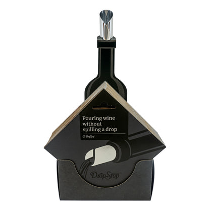 La semplicità di DropStop risolve uno degli inconvenienti più fastidiosi del versare il vino. Arrotolando il discetto e inserendolo nel collo della bottiglia il sottile filo di DropStop® taglierà perfettamente la goccia, così da non sporcare la tovaglia. Realizzato in alluminio rivestito da PVC alimentare. tuttochic.live