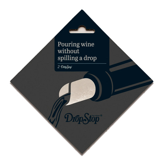 La semplicità di DropStop risolve uno degli inconvenienti più fastidiosi del versare il vino. Arrotolando il discetto e inserendolo nel collo della bottiglia il sottile filo di DropStop® taglierà perfettamente la goccia, così da non sporcare la tovaglia. Realizzato in alluminio rivestito da PVC alimentare. tuttochic.live
