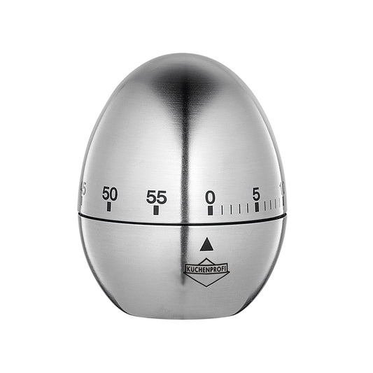 Timer meccanico da cucina in metallo a forma di uovo. Dimensioni: cm 8 x 5,5. In negozio e online su tuttochic.live
