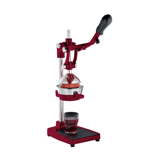 Spremiagrumi multifunzionale, specialmente per melograni. Qualità professionale robusta realizzato in zinco pressofuso. L'imbuto e la pigna sono realizzati in acciaio inox. Funzionamento facile, grazie all'azione efficace della leva. Con piedini in gomma antiscivolo. In negozio e online su tuttochic.live