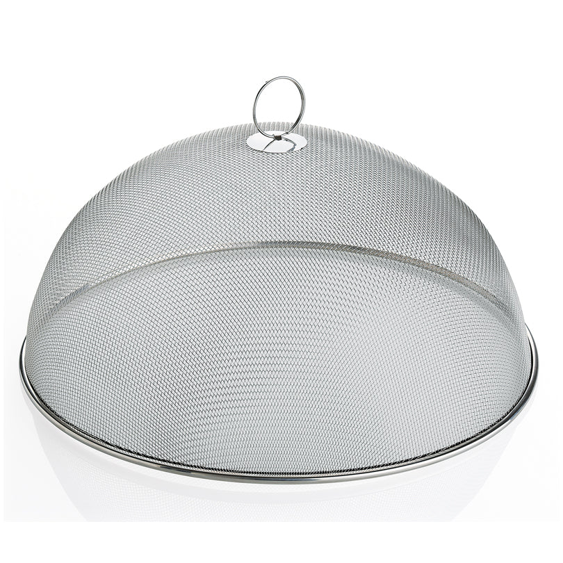 Protezione efficace per tenere lontano mosche, insetti o zanzare. Ideale per mantenere i cibi freschi e puliti dentro e fuori casa. Materiale Acciaio inox Dimensioni: cm Ø 35 x 16,5 h. In negozio e online su tuttochic.live