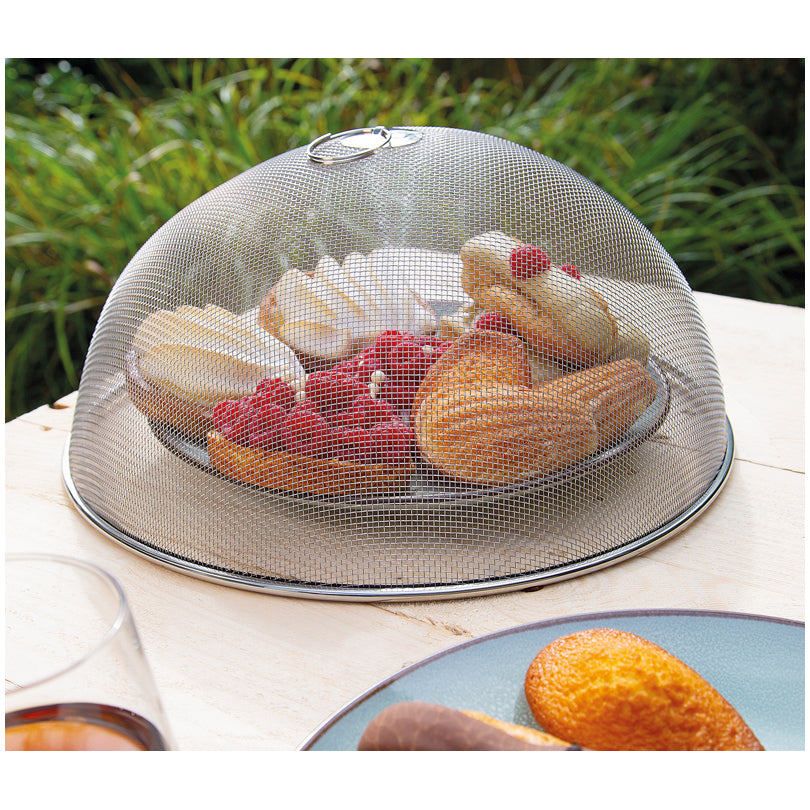 Protezione efficace per tenere lontano mosche, insetti o zanzare. Ideale per mantenere i cibi freschi e puliti dentro e fuori casa. Materiale Acciaio inox Dimensioni: cm Ø 35 x 16,5 h. In negozio e online su tuttochic.live