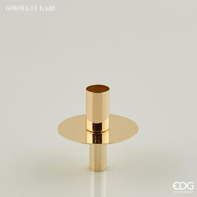 Portacandela Disco con Innesto oro