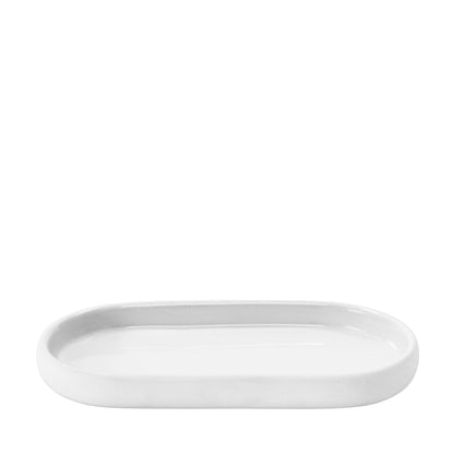 Vassoio portaoggetti in ceramica e silicone bianco collezione SONO di Blomus.