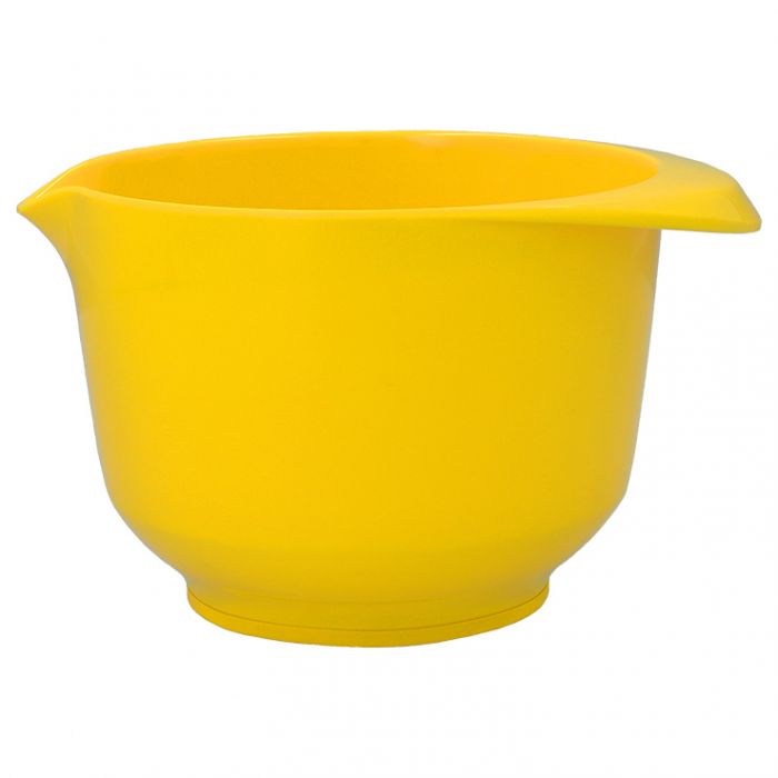 Ciotola per mescolare e servire: capacità 1 litri, Ø: 18,2 cm, altezza: 10,7 cm, in resina melamminica gialla senza BPA, durevole e antigraffio, sostenibile, stabile grazie alla base antiscivolo, maneggevolezza grazie al gocciolatoio-beccuccio e presa sicura, piacevole al tatto. In negozio e online su tuttochic.live